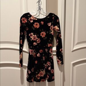 Floral Black Dress